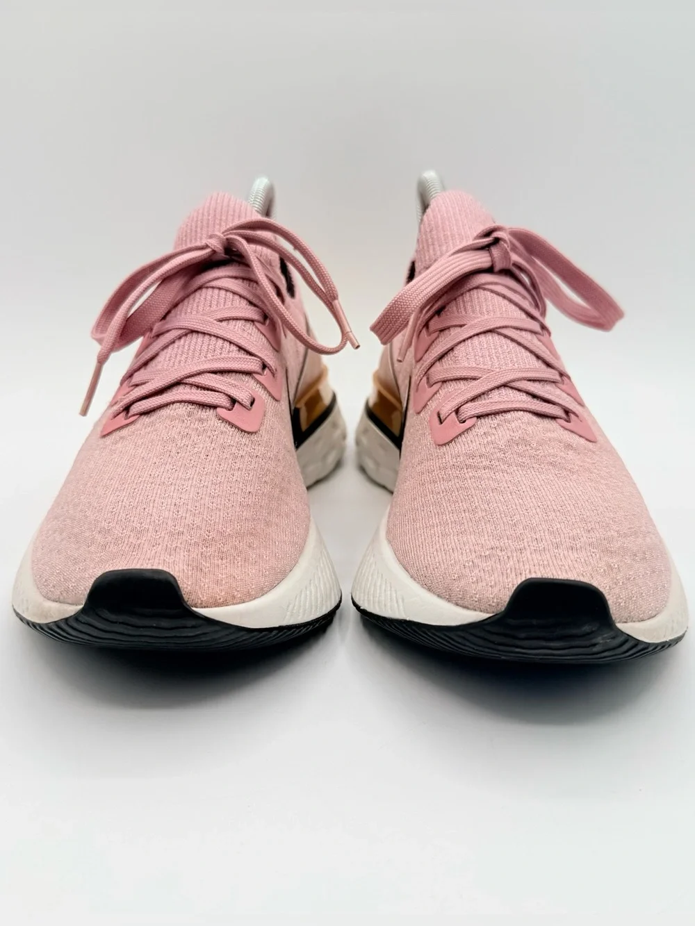 Nike React Infinity Run Flyknit Pink Gold Running Shoes Womens Sz 8? Missing Tag